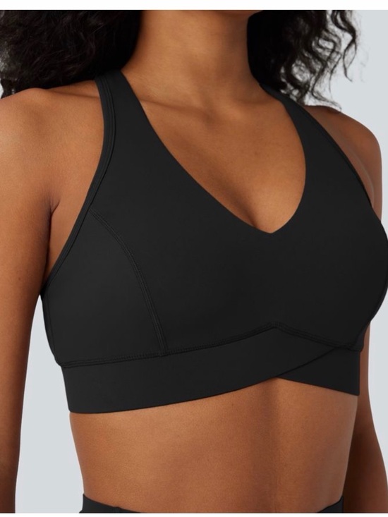 HALARA Other - HALARA Black V-Neck Wrap Sports Bra